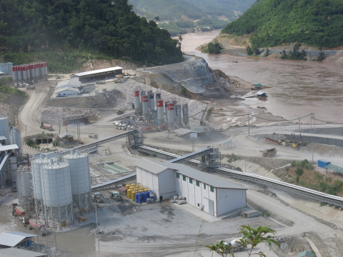 The Xayaburi dam site. Photo: Tom Fawthrop.