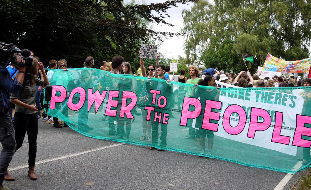 Power to the people banner