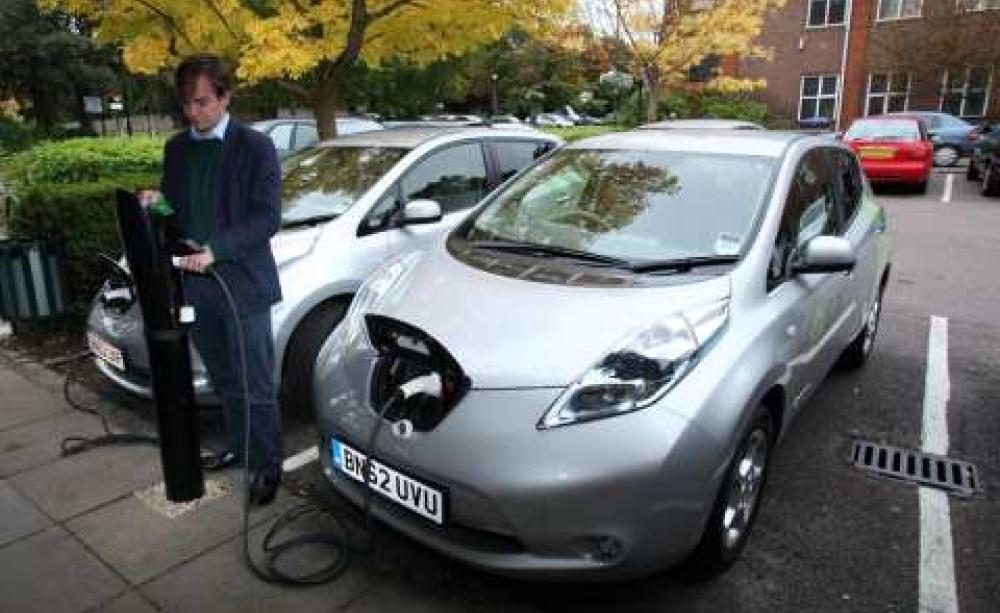 An electric Nissan Leaf provided by e-car club. Photo: e-car club.