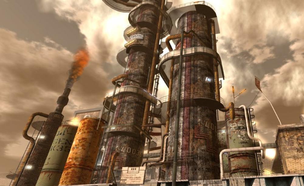 'Oil Refinery at Oxymoron'. Artwork by Wyatt Wellman via Flickr (CC BY-SA).