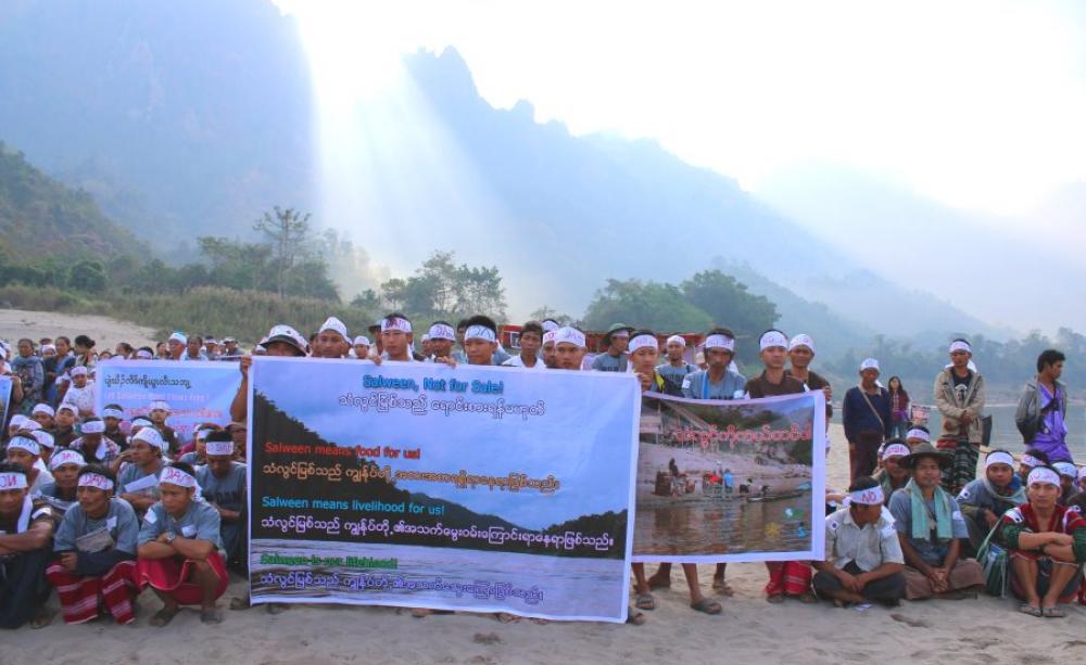 Karen people gather to protect their rivers. Photo: Kesan Media.