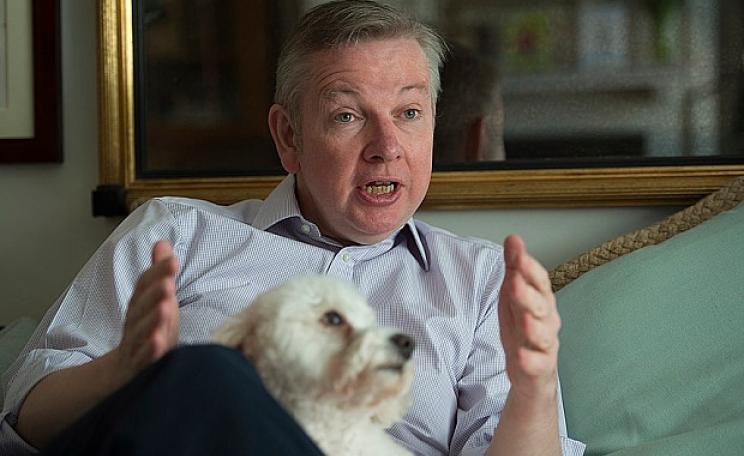 Michael Gove and his dog, Snowy