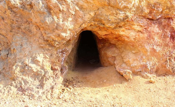 Gallery from ancient mining activity