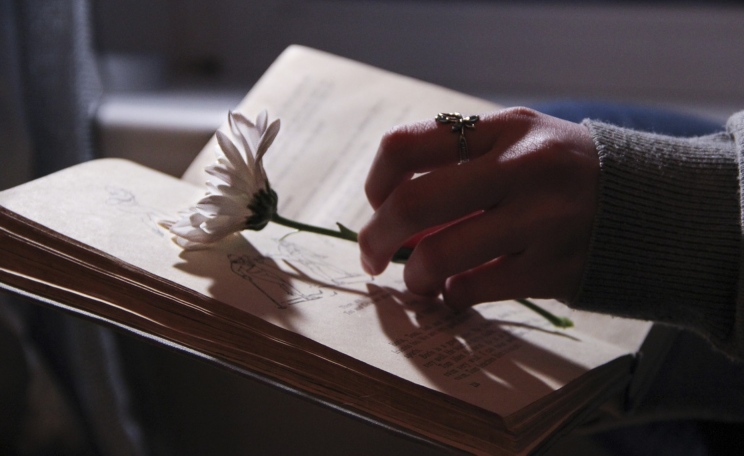 Book and flower