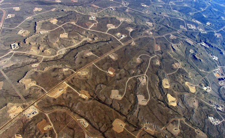 Network of fracking sites in America