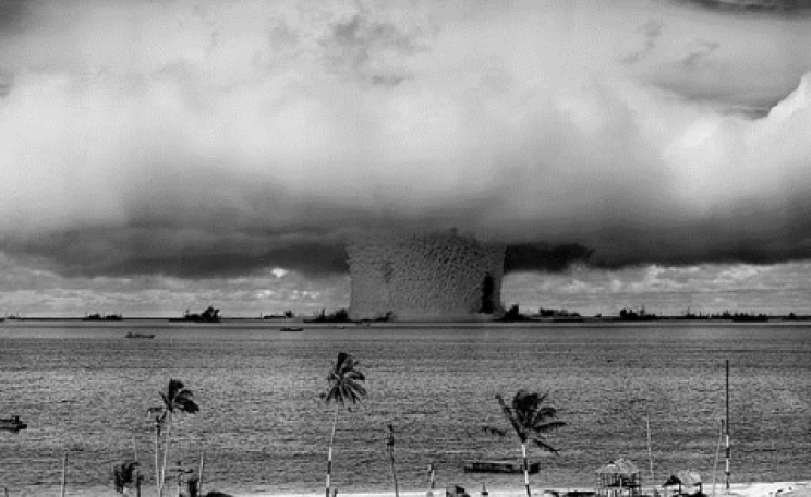 The Baker Shot of Operation Crossroads, Bikini Atoll 25 July 1946. Wikimedia Commons.