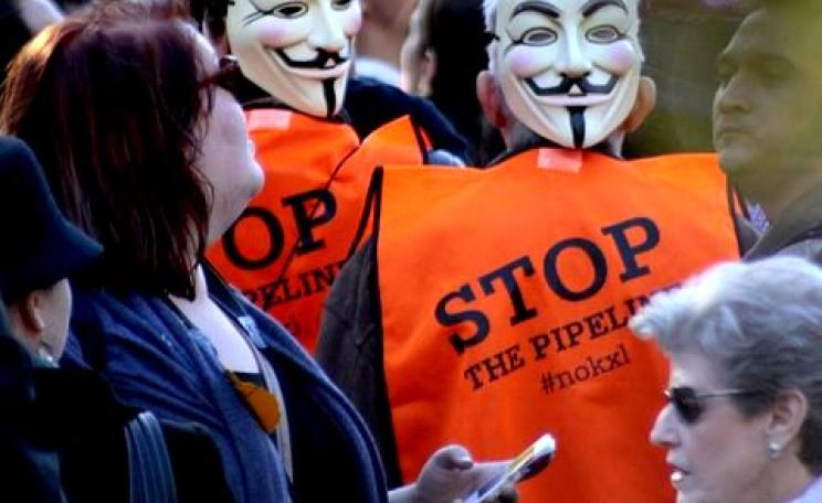Keystone XL Pipeline Protest at the White House, Washington DC, November 2011. Photo: tarsandsaction via Flickr.
