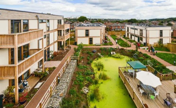 Yes, this new luxury apartment development really is built of straw bales - the new high-precision, pre-fabricated variety, made by Modcell in one of its 'flying factories'. Photo: modcell.com.