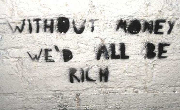 Without money, would we all be rich? Maybe not. But prosperity for all will require us to develop a radically different relationship with money! Photo:  Toban B. via Flickr (CC BY-NC 2.0).