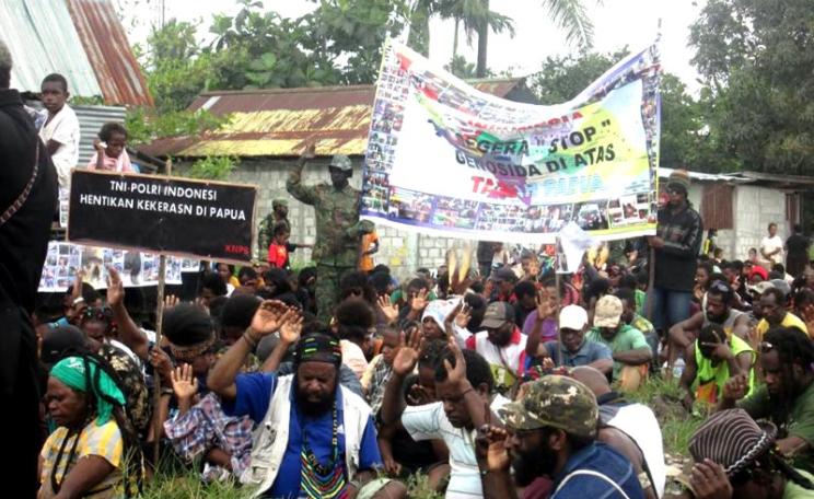 A demonstration of West Papuans against Indonesia's military occupation. Photo: Free West Papua campaign.