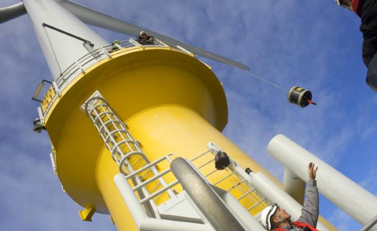 To green the UK's electricity system, this is what we need a whole lot more of. Offshore wind turbine at Burbo Bank, Liverpool Bay, England. Photo: Danish Wind Industry Association / Vindmølleindustrien via Fliclr (CC BY-NC).
