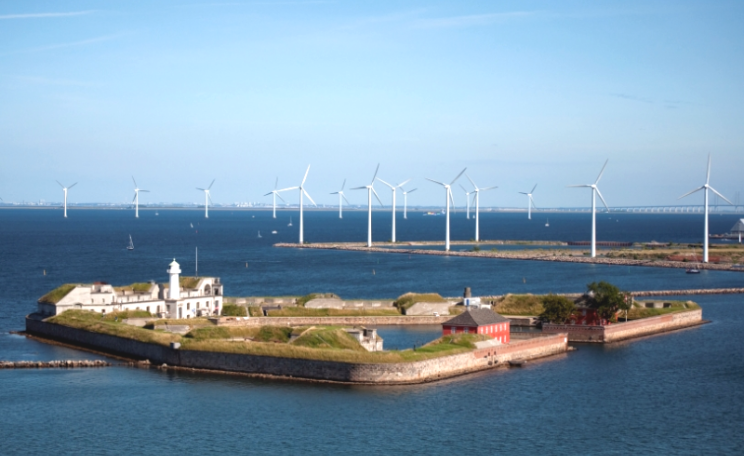 Wind turbines in Copenhagen, Denmark. Photo: CGP Grey via Flickr (CC BY).