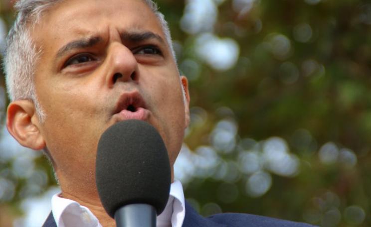 Sadiq Khan speaking against Heathrow expansion at a protest at Parliament Square, London, 10th October 2015. Photo: Steve Eason via Flickr (CC BY-NC-SA).