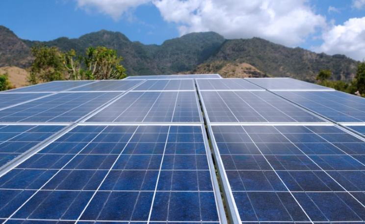 Solar farm on Bali, Indonesia. Renewables are a key part of the fight against climate change, but they can't do it on their own! Photo: Selamat Made via Flickr (CC BY).
