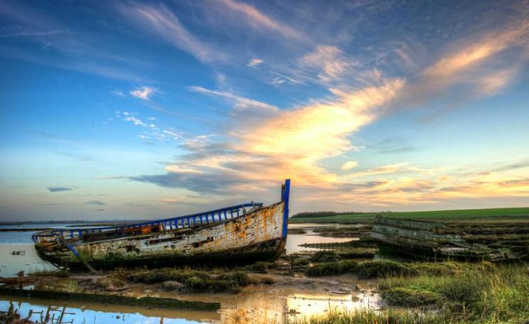 No place for dumping radioactive waste: mud flats near Maldon, Essex on the Blackwater Estuary. Photo: Mark Seton via Flickr (CC BY-NC).