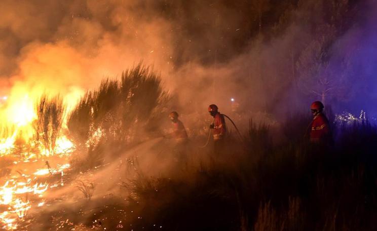 This summer wildfires have ravaged southern Europe including this one in Portugal (c) Fossil Free UK